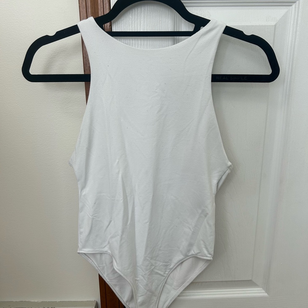 Zara high neck white bodysuit